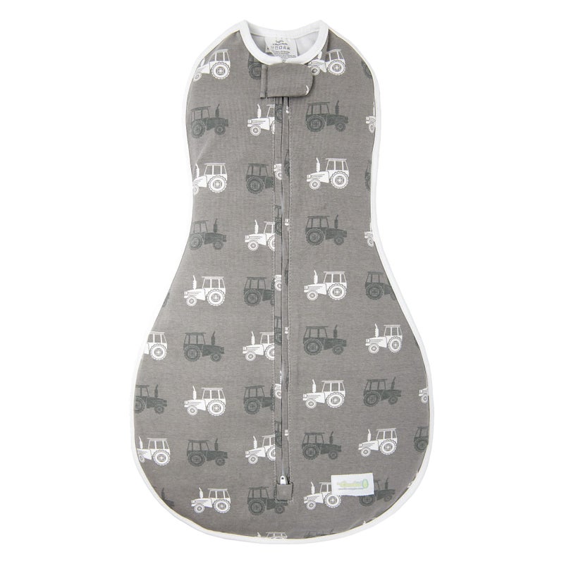 Woombie Original Baby Swaddling Blanket - Soothing, Cotton Baby Swaddle - Wearable Baby Blanket, Tractors, 14-19 lbs - Image 1
